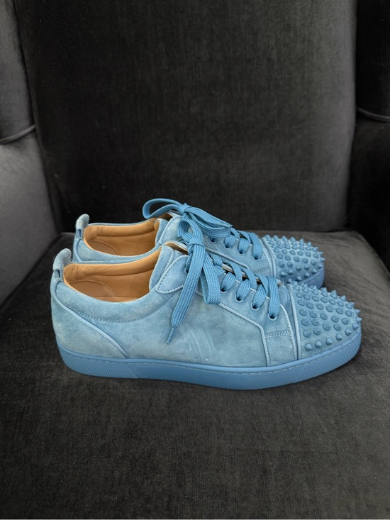 Christian Louboutin Other - Christian Louboutin Louis Junior Spikes Veau Velours Blue 43 1/2